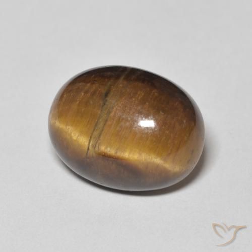 Occhio di tigre Marrone medio naturale da 10.44 ct, Ovale, Opaco