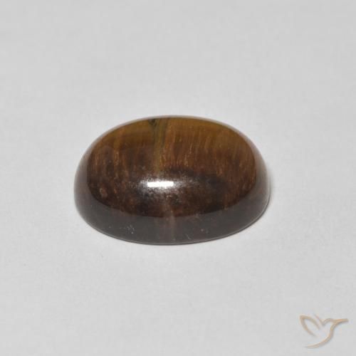 Occhio di tigre Marrone medio naturale da 10.44 ct, Ovale, Opaco