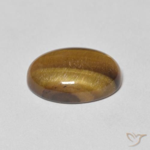 Occhio di tigre Marrone giallastro naturale da 5.46 ct, Ovale, Opaco