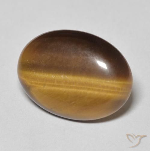 Occhio di tigre Marrone medio naturale da 9.15 ct, Ovale, Opaco