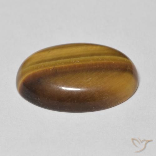 Occhio di tigre Marrone medio naturale da 9.15 ct, Ovale, Opaco