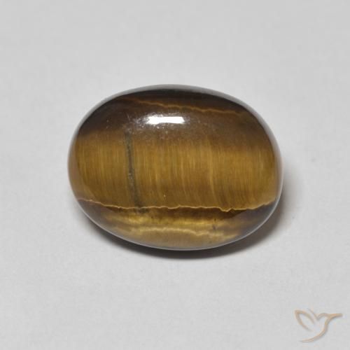 8.99ct Naturale Marrone medio Occhio di tigre, Ovale, Opaco