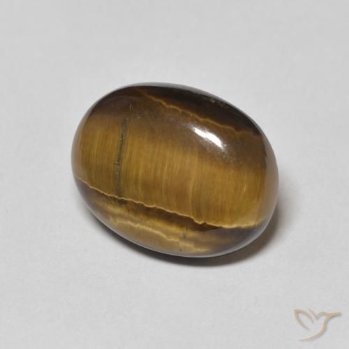 Occhio di tigre Marrone medio naturale da 8.99 ct, Ovale, Opaco