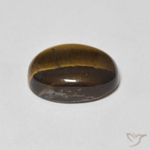 Occhio di tigre Marrone medio naturale da 8.99 ct, Ovale, Opaco