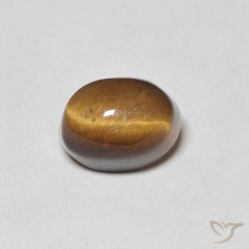 Occhio di tigre Marrone caldo naturale da 4.94 ct, Ovale, Opaco