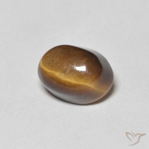 Occhio di tigre Marrone caldo naturale da 4.94 ct, Ovale, Opaco