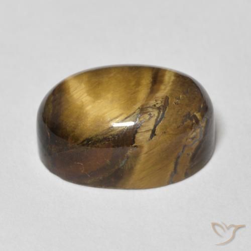 Occhio di tigre Marrone dorato naturale da 8.83 ct, Ovale, Opaco