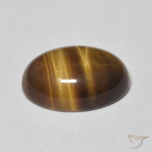 Occhio di tigre Marrone giallastro naturale da 6.02 ct, Ovale, Opaco