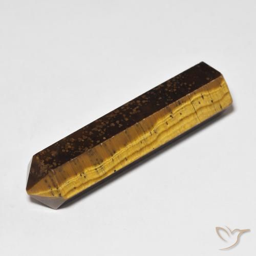 Occhio di tigre Medium Light-Brown naturale da 28.24 ct, Taglio a fantasia, Opaco