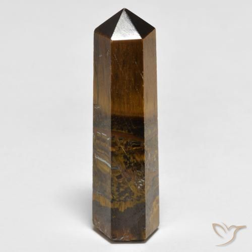 Occhio di tigre Medium Light-Brown naturale da 31.74 ct, Taglio a fantasia, Opaco