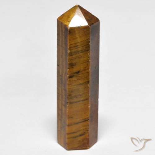 33.78ct Naturale Marrone giallastro Occhio di tigre, Taglio a fantasia, Opaco