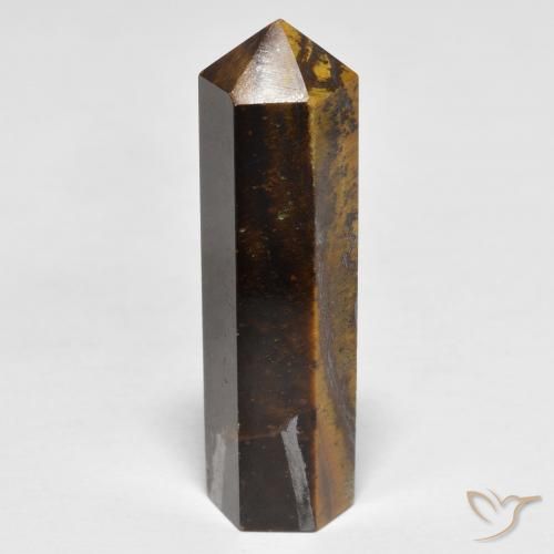 Occhio di tigre Medium Light-Brown naturale da 30.74 ct, Taglio a fantasia, Opaco