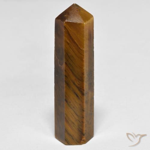 32.34ct Naturale Medium Light-Brown Occhio di tigre, Taglio a fantasia, Opaco