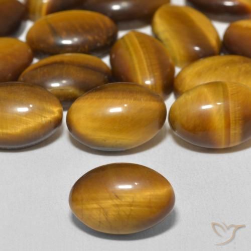 3.79ct Naturale Marrone caldo Occhio di tigre, Ovale, Opaco