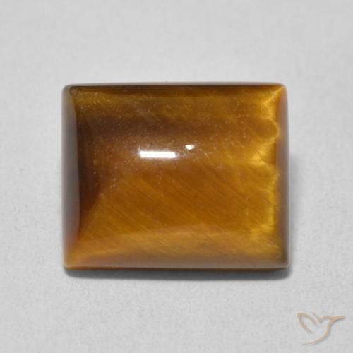 Occhio di tigre Marrone caldo naturale da 6.18 ct, Taglio a baguette, Opaco