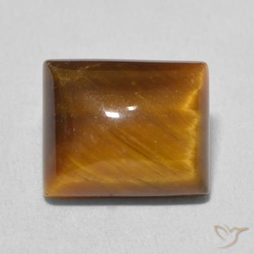 6.29ct Naturale Marrone caldo Occhio di tigre, Taglio a baguette, Opaco