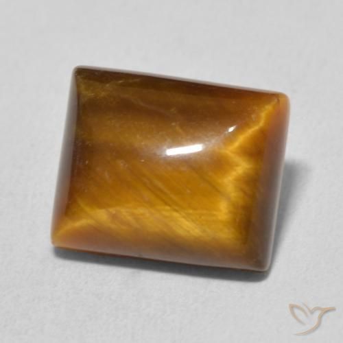 Occhio di tigre Marrone caldo naturale da 6.29 ct, Taglio a baguette, Opaco