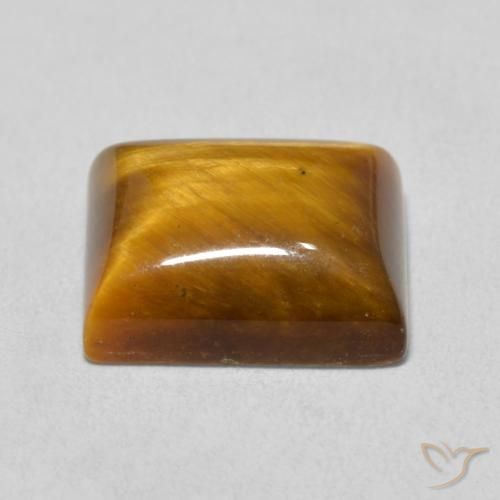 Occhio di tigre Marrone dorato naturale da 6.32 ct, Taglio a baguette, Opaco