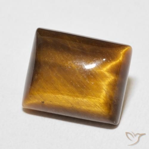 Occhio di tigre Marrone dorato naturale da 6.18 ct, Taglio a baguette, Opaco