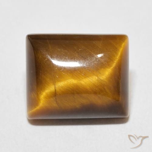 6.19ct Naturale Marrone caldo Occhio di tigre, Taglio a baguette, Opaco