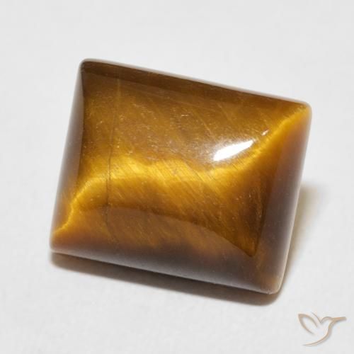 Occhio di tigre Marrone caldo naturale da 6.19 ct, Taglio a baguette, Opaco