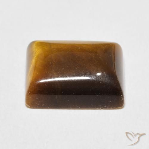 Occhio di tigre Marrone caldo naturale da 6.19 ct, Taglio a baguette, Opaco