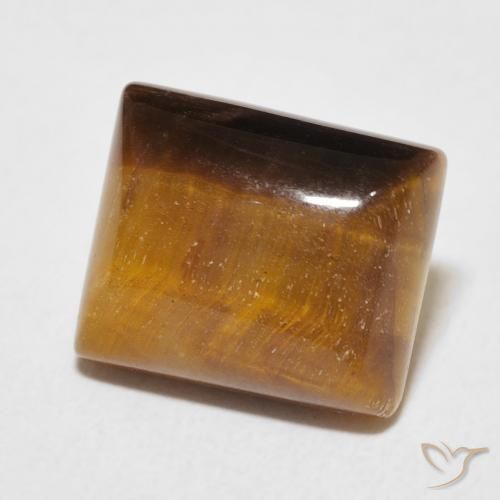 Occhio di tigre Marrone dorato naturale da 6.17 ct, Taglio a baguette, Opaco