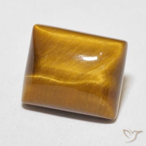 Occhio di tigre Marrone giallastro naturale da 6.02 ct, Taglio a baguette, Opaco