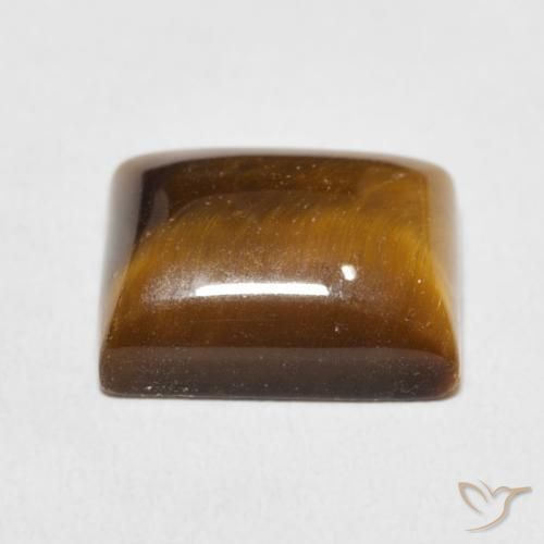 Occhio di tigre Marrone giallastro naturale da 6.02 ct, Taglio a baguette, Opaco