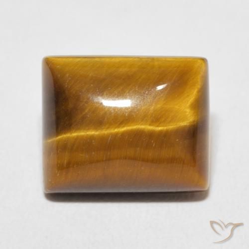 6.24ct Naturale Marrone giallastro Occhio di tigre, Taglio a baguette, Opaco
