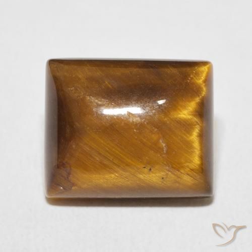 Occhio di tigre Marrone dorato naturale da 6.06 ct, Taglio a baguette, Opaco