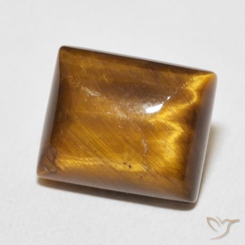 Occhio di tigre Marrone dorato naturale da 6.06 ct, Taglio a baguette, Opaco