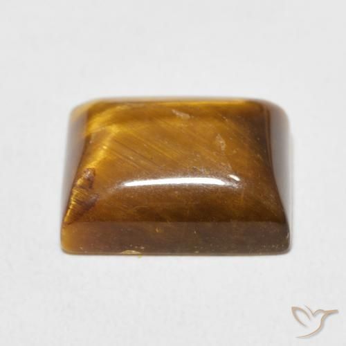 Occhio di tigre Marrone dorato naturale da 6.06 ct, Taglio a baguette, Opaco