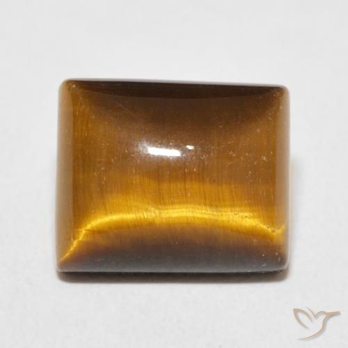 6.30ct Naturale Marrone caldo Occhio di tigre, Taglio a baguette, Opaco