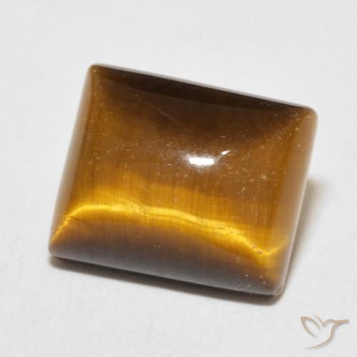 Occhio di tigre Marrone caldo naturale da 6.30 ct, Taglio a baguette, Opaco