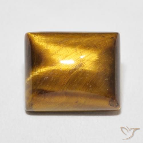 6.23ct Naturale Marrone medio Occhio di tigre, Taglio a baguette, Opaco