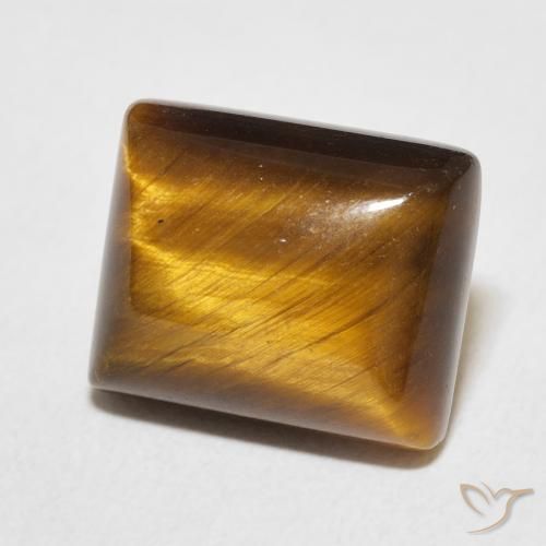 Occhio di tigre Marrone dorato naturale da 6.23 ct, Taglio a baguette, Opaco