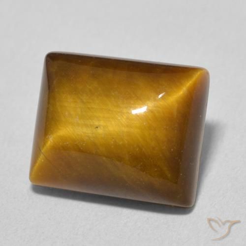 Occhio di tigre Marrone medio naturale da 6.17 ct, Taglio a baguette, Opaco