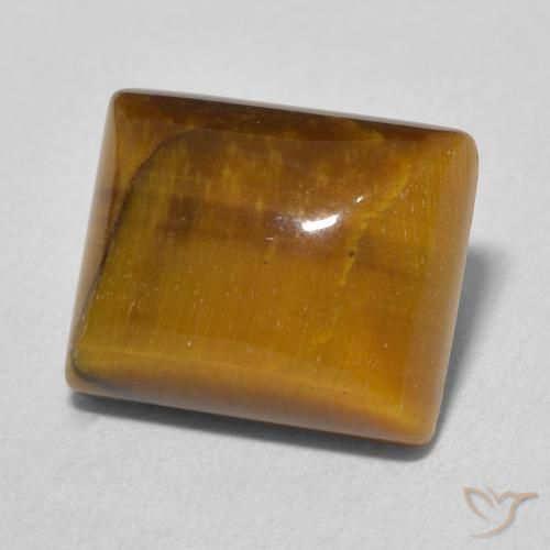 Occhio di tigre Marrone dorato naturale da 6.36 ct, Taglio a baguette, Opaco