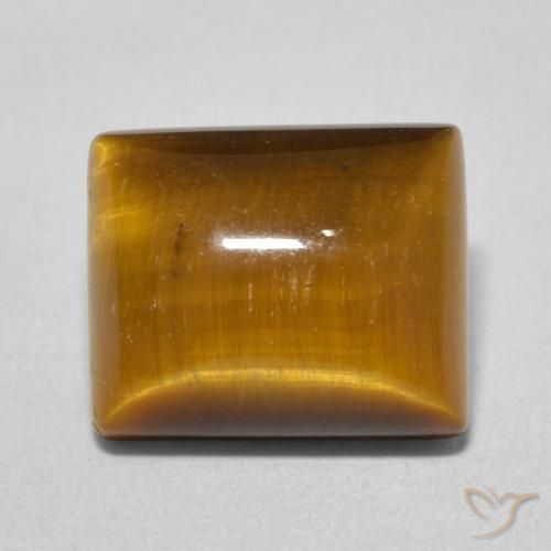 6.23ct Naturale Marrone dorato Occhio di tigre, Taglio a baguette, Opaco