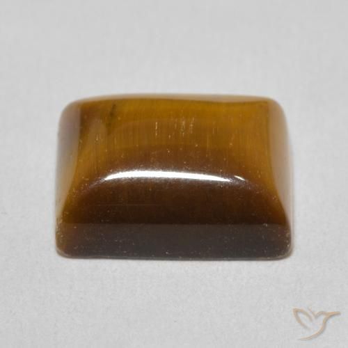 Occhio di tigre Marrone dorato naturale da 6.23 ct, Taglio a baguette, Opaco