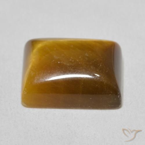 Occhio di tigre Medium Light-Brown naturale da 6.16 ct, Taglio a baguette, Opaco