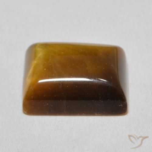 Occhio di tigre Medium Light-Brown naturale da 6.18 ct, Taglio a baguette, Opaco