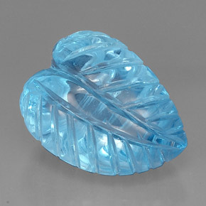 Topazio naturale blu da 39,36 ct, trasparente, trasparente/traslucido