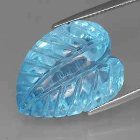 Topazio naturale blu da 39,36 ct, trasparente, trasparente/traslucido