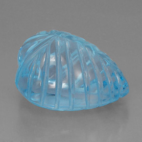 Topazio naturale blu da 39,36 ct, trasparente, trasparente/traslucido