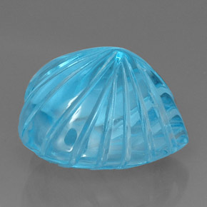 Topazio naturale blu da 35,24 ct, trasparente, trasparente/traslucido