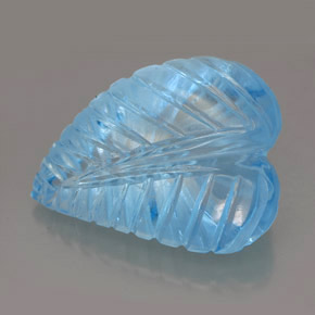 Topazio naturale blu da 27,74 ct, forma fantasia, trasparente