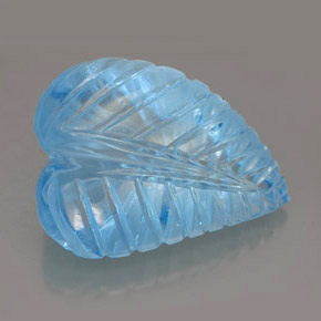 Topazio naturale blu da 27,74 ct, forma fantasia, trasparente