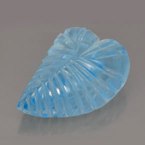 Topazio naturale blu da 27,74 ct, forma fantasia, trasparente